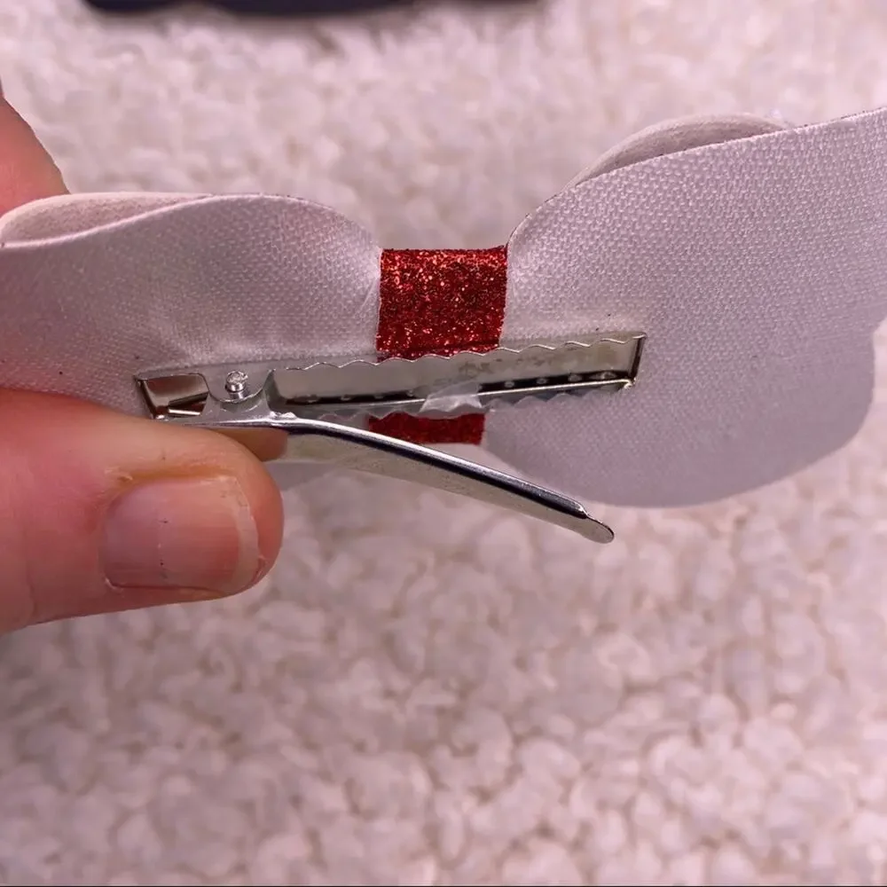 4th of July Faux Leather Glitter Small Bow